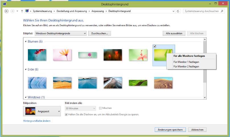 Windows 8 - Hintergrundbilder