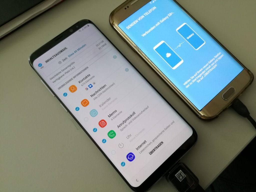 Samsung Galaxy S8+ Daten kopieren der Wechsel mit Smart